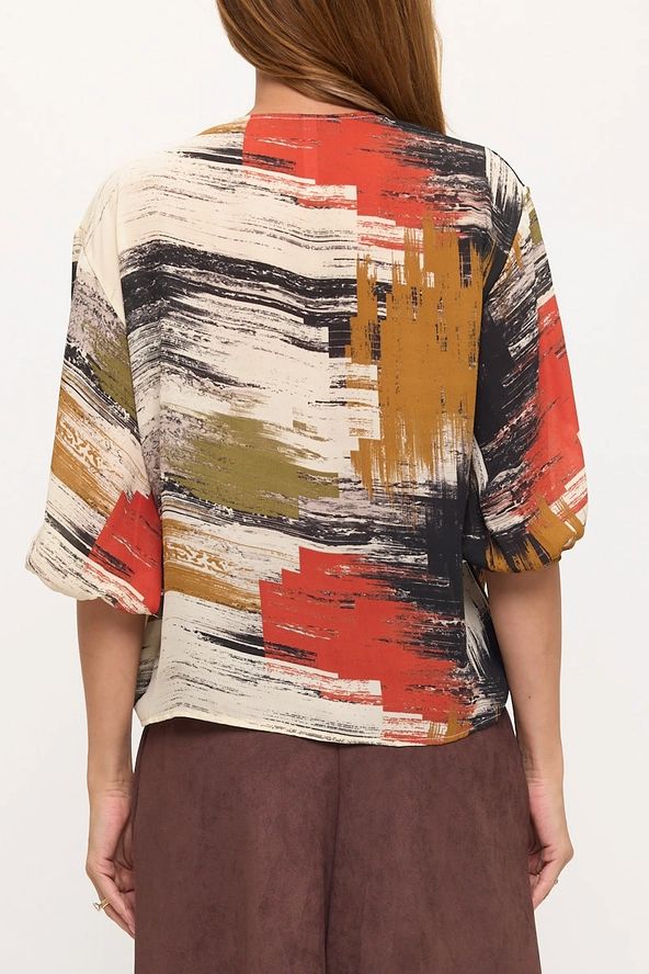 Renee C. 3/4 Sleeve Blouse with scarf