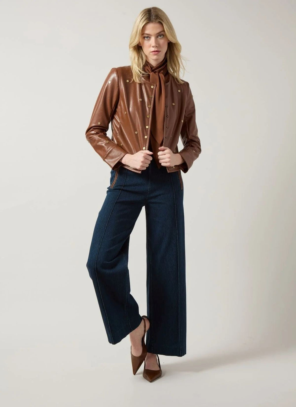 LYSSE Angelica Hi Waist Pintuck Denim