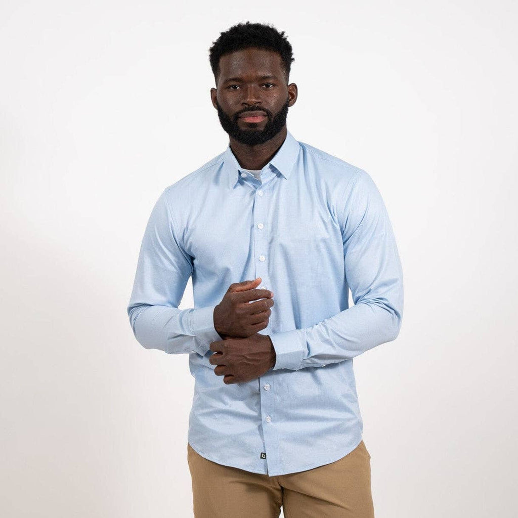 Tough Apparel - Hustle Sport Shirt - Long Sleeve - Micro Houndstooth: Regular, Medium