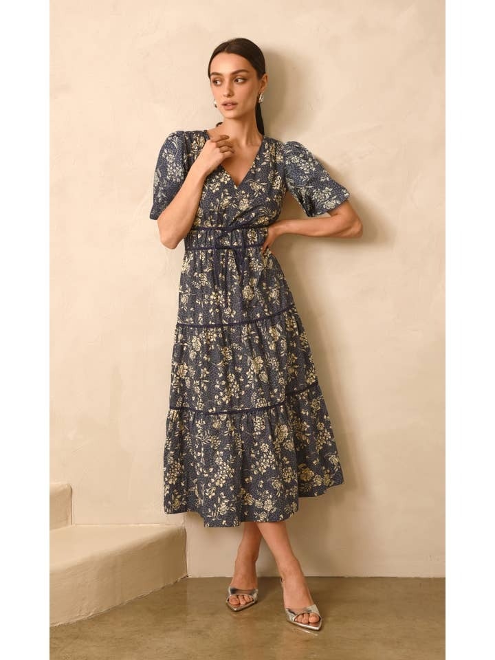 Greylin Jolina Tiered Midi Dress