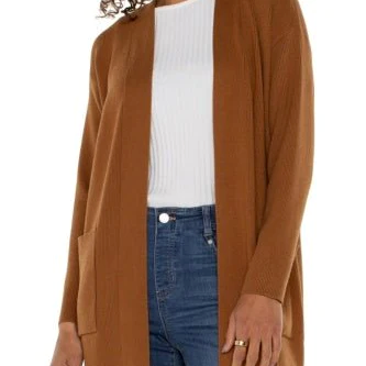 Liverpool Los Angeles Open Front Cardigan in Black