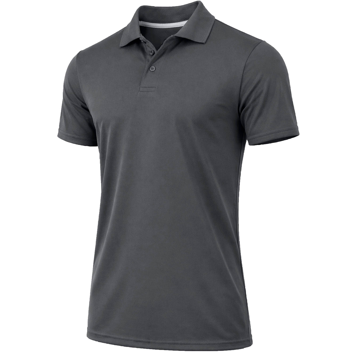 Galaxy By Harvic -  Men's Dry Fit Moisture-Wicking Polo Shirt (S-5XL): Black, S