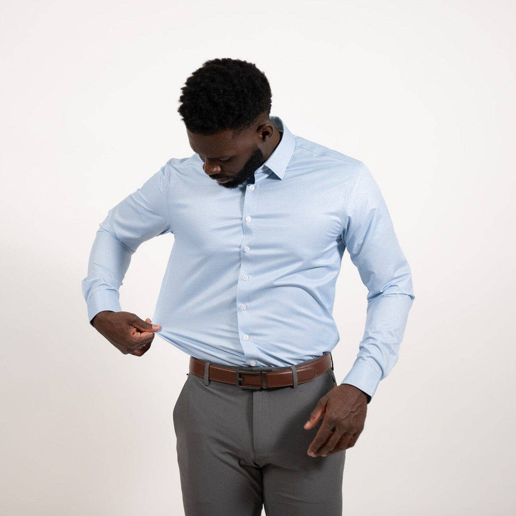 Tough Apparel - Hustle Sport Shirt - Long Sleeve - Micro Houndstooth: Regular, Medium