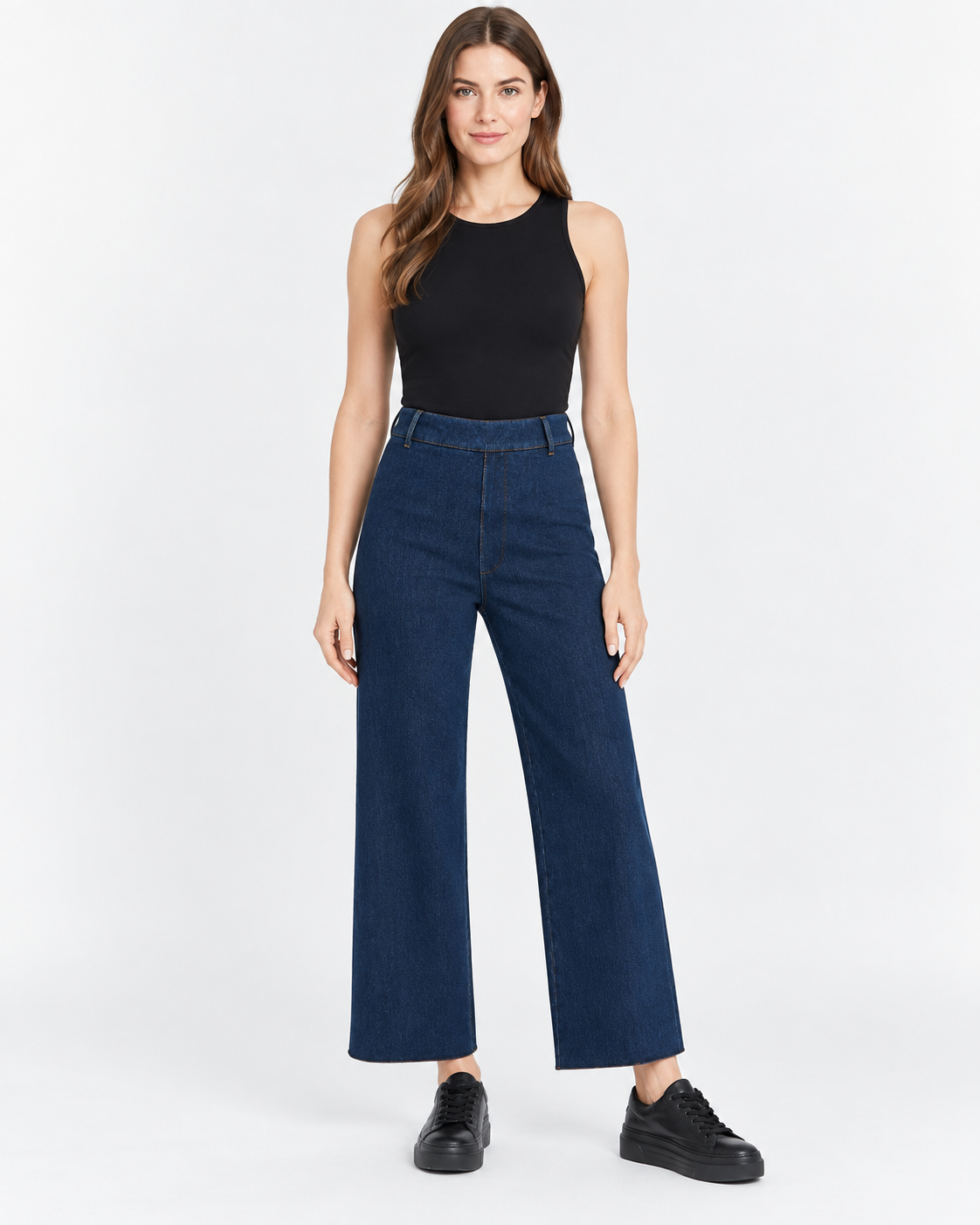 Lysse Erin Hi-Waist Wide Leg Denim (Indigo) Women's Jeans