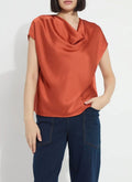 LYSSE Yasmin Drape Neck Sleeveless Blouse