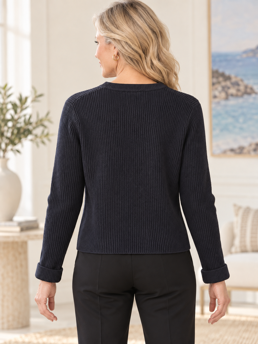 LYSSE Calliope Pearl Embellished Cardigan