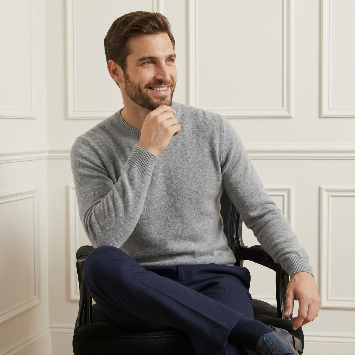 LUMUSAE LLC - Men's Cashmere Crewneck Sweater - The Original