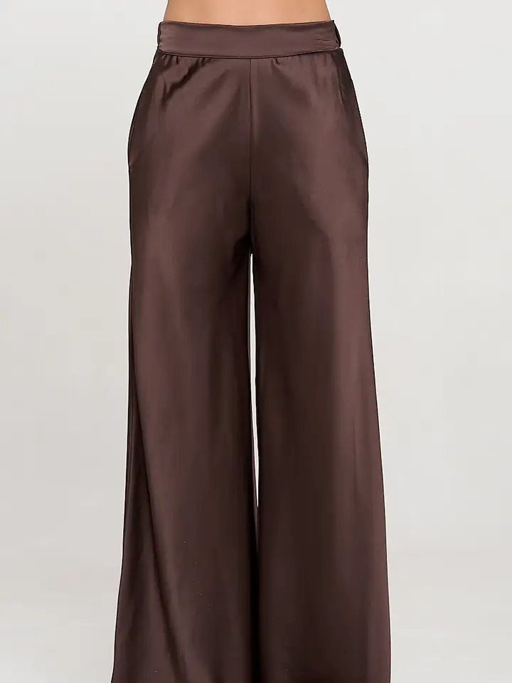 Renee C. Brown Satin Pant