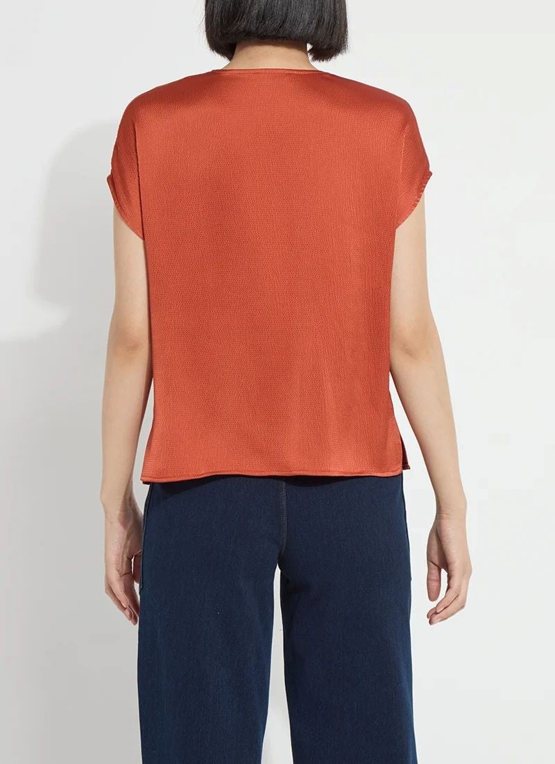 LYSSE Yasmin Drape Neck Sleeveless Blouse