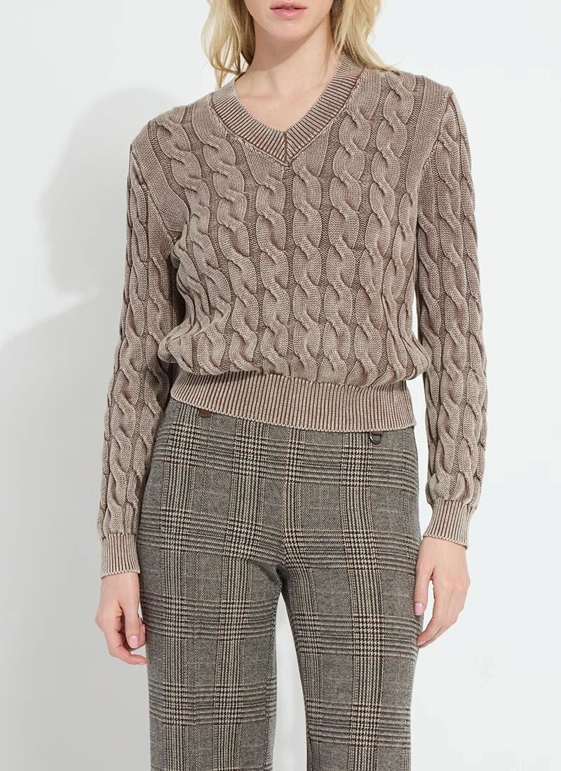 LYSSE Farrah Sunwashed V-Neck Sweater