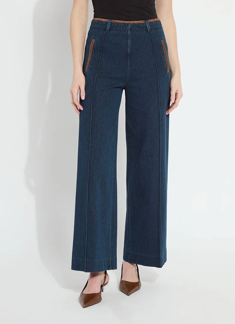 LYSSE Angelica Hi Waist Pintuck Denim