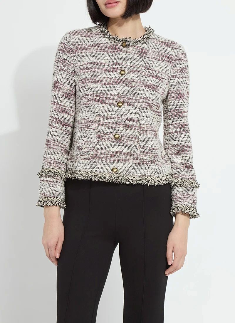 Lysse Cleo Tweed Fringe Trim Jacket