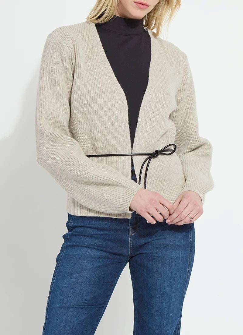 LYSSE Ravenna Peplum Knitted Cardigan