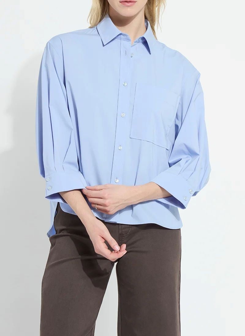LYSSE Enid Oversized Cropped Shirt