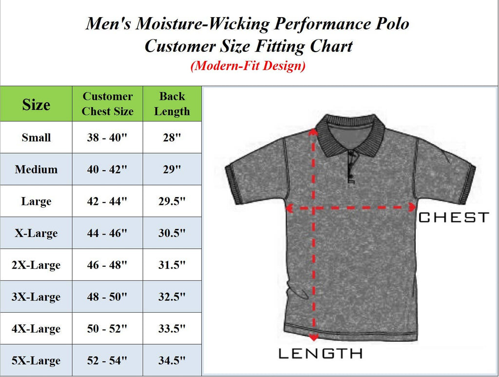 Galaxy By Harvic -  Men's Dry Fit Moisture-Wicking Polo Shirt (S-5XL): Grey, S