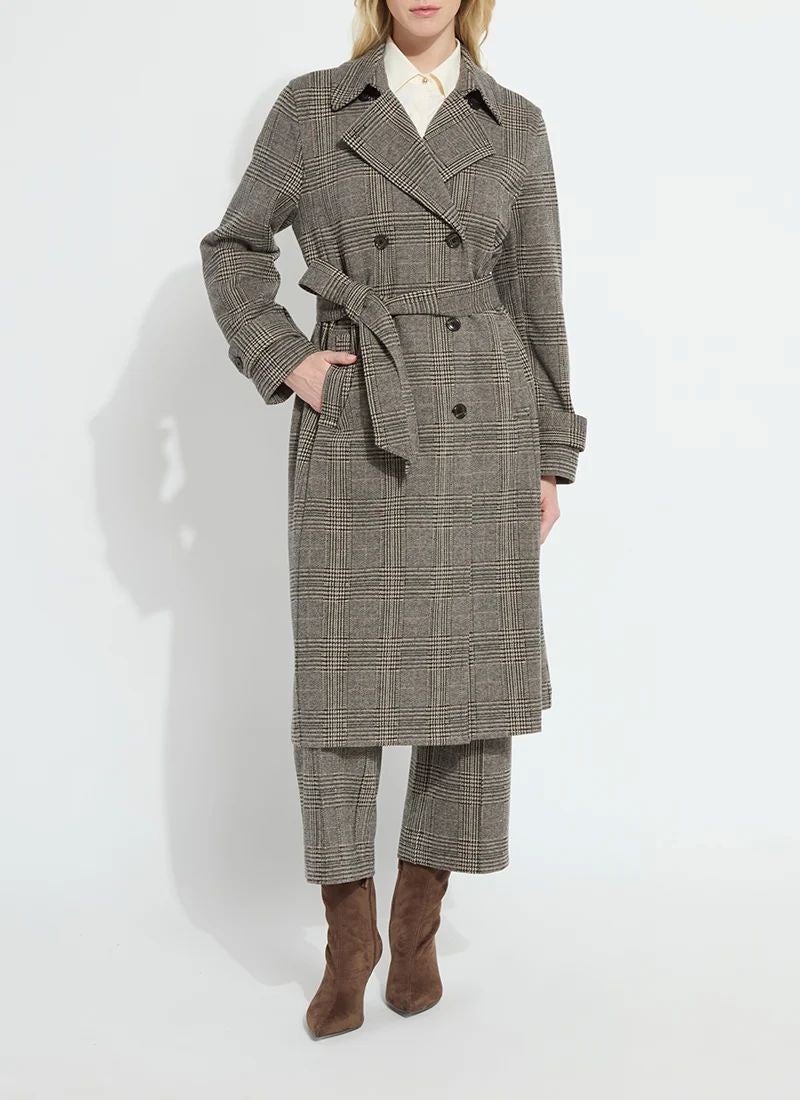 LYSSE Marla Brushed Ponte Belted Trench Coat