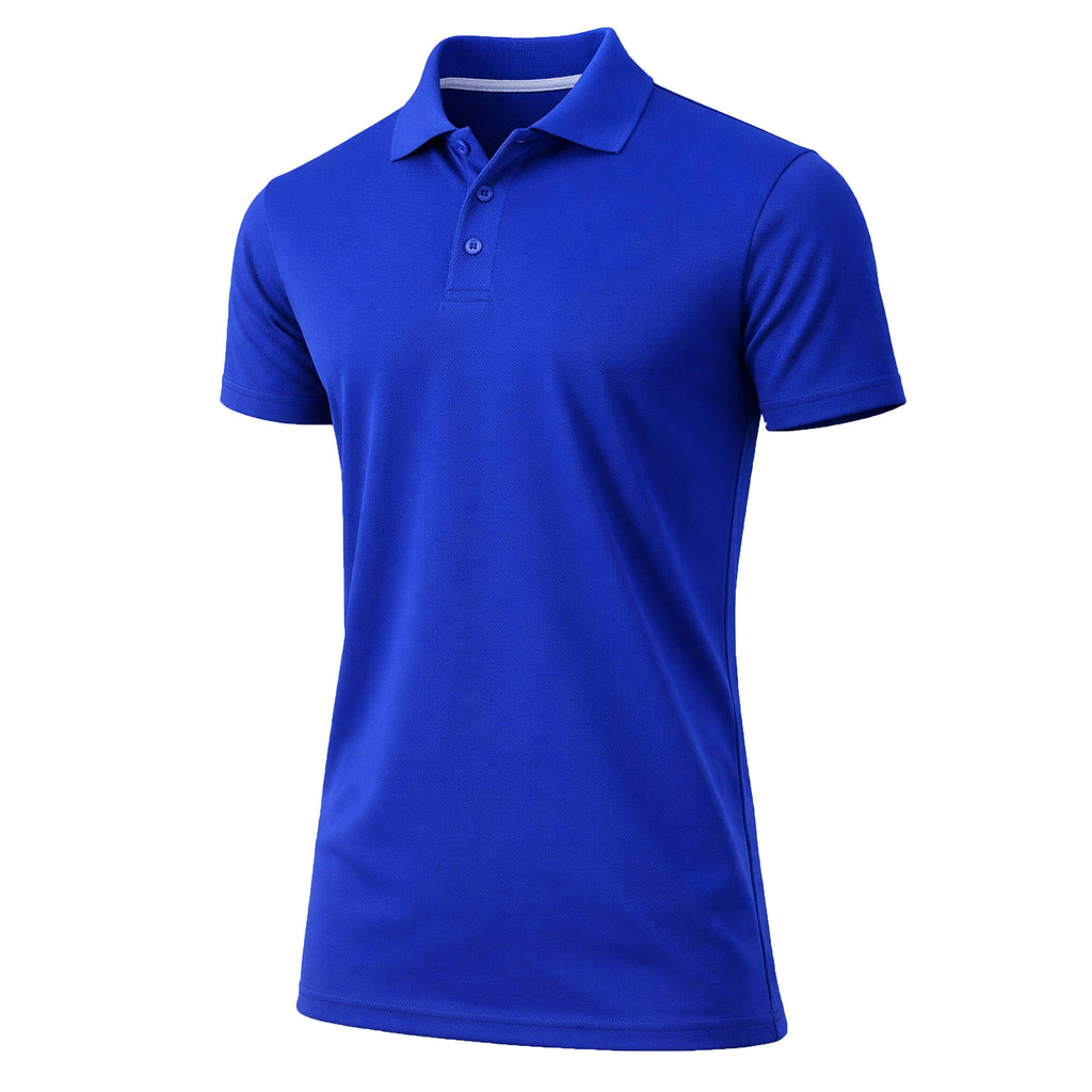 Galaxy By Harvic -  Men's Dry Fit Moisture-Wicking Polo Shirt (S-5XL): Black, S