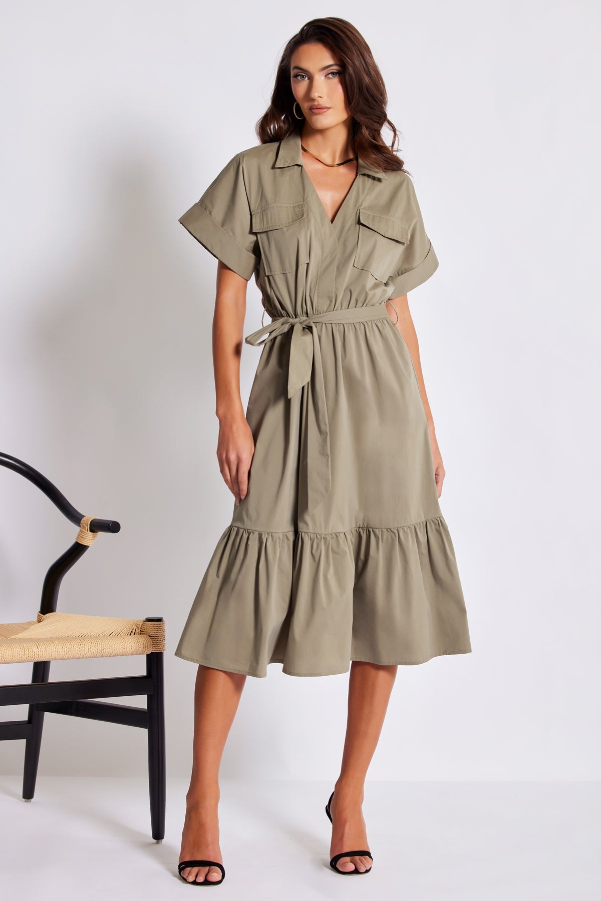 Bishop + Young Tyra Poplin Tiered Dress