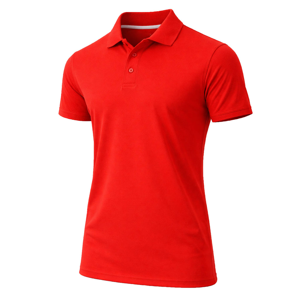 Galaxy By Harvic -  Men's Dry Fit Moisture-Wicking Polo Shirt (S-5XL): Black, S