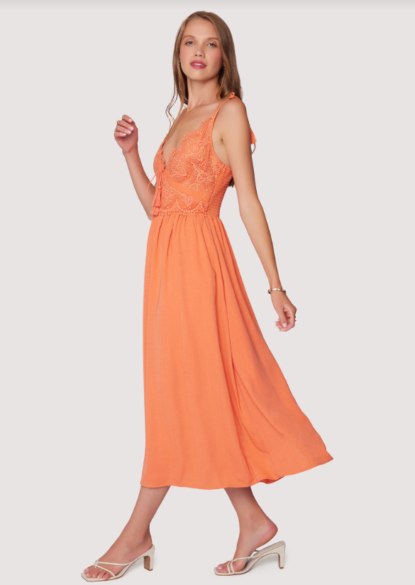Lost + Wander Hibiscus Glow Maxi Dress