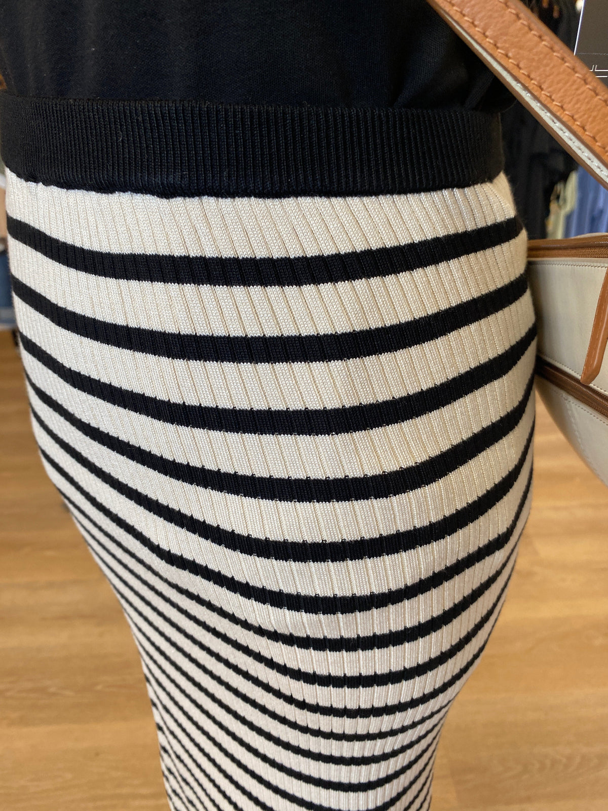 Ellison Stripe Knit Midi Skirt