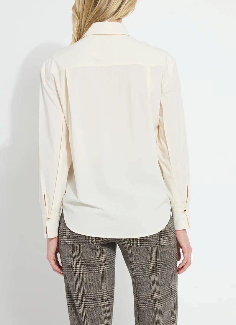 LYSSE Etta Pleated Balloon Sleeve Shirt